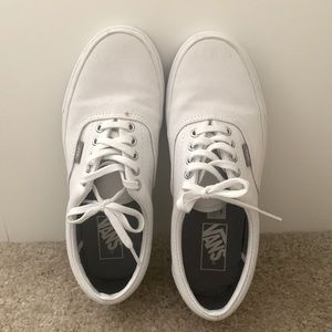 Classic lace up white vans. Women’s size 9